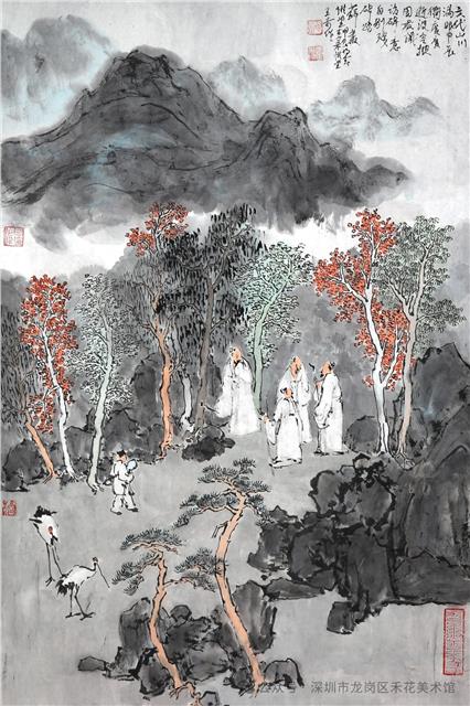 “云山水月”书画课题研究展深圳开讲